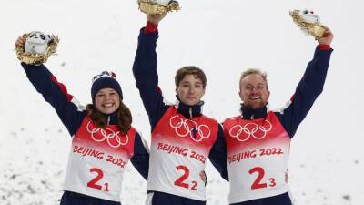 Ashley Caldwell captures dream gold as U.S. wins inaugural Olympic mixed team aerials - nbcsports.com - Usa - China - Beijing - county Ashley