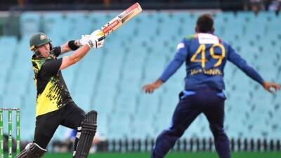 David Warner - Justin Langer - Glenn Maxwell - Marcus Stoinis - Steve Smith - Aaron Finch - Josh Inglis - Matthew Wade - Ben McDermott puts his name in lights - 7news.com.au - Australia - Uae - Sri Lanka