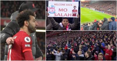 Liverpool fans gave Mo Salah an amazing reception upon Premier League return vs Leicester