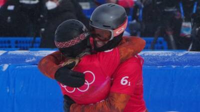 Canada’s O'Dine, Grondin win bronze in mixed snowboard cross