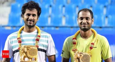 Saketh Myneni, Ramkumar Ramanathan win doubles crown - timesofindia.indiatimes.com - France - Croatia - India -  Taipei