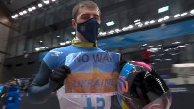 Ukrainian Olympian flashes 'No War in Ukraine' sign after competing - cbc.ca - Russia - Ukraine - Beijing