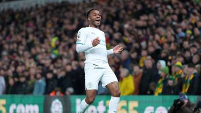 Sterling claims hat-trick as Manchester City swat aside Norwich