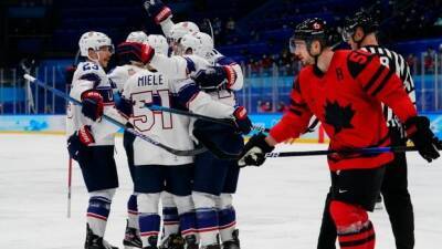 Canadian men fall to U.S. for 1st loss of Olympic hockey tournament
