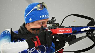 Winter Olympics: Quentin Fillon Maillet wins biathlon pursuit after disastrous shooting by Johannes Thingnes Boe