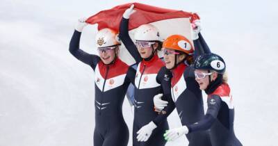 Medals update: Gold and Olympic record for Netherlands in Beijing 2022 short track women’s 3000m relay