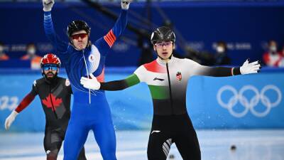 Winter Olympics 2022 - Shaoang Liu wins 500m short track gold as favourites exit early in Beijing - eurosport.com - Russia - Netherlands - Italy - Canada - China - Beijing - Hungary - South Korea