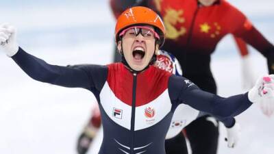 Winter Olympics: Netherlands win emotional short track speed skating gold