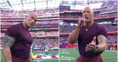 The Rock provided a top notch on-field intro for the Super Bowl LVI at SoFi Stadium