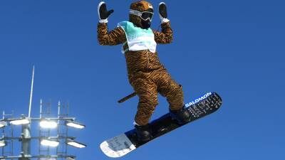 Lucile Lefevre rocks tiger onesie to honour Chinese new year in snowboard slopestyle qualifying at Winter Olympics