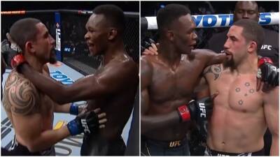 Israel Adesanya & Robert Whittaker show true respect with warm embrace after rematch at UFC 271