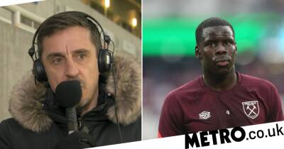 Gary Neville disagrees with calls for West Ham defender Kurt Zouma to be sacked despite ‘terrible’ cat-attack video