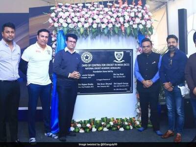 Jay Shah - Sourav Ganguly - Work Begins For New National Cricket Academy, BCCI Brass Lay Foundation Stone - sports.ndtv.com - India