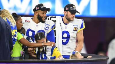 Aaron Donald focusing on 'the moment,' not future, after game-sealing play delivers Los Angeles Rams elusive Super Bowl win