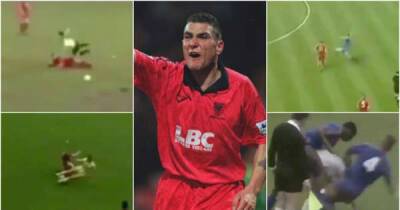 Compilation of Vinnie Jones butchering opponents proves he was the hardest man in PL history