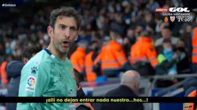 Diego López pidió retirar un distintivo del Barcelona: "¡Quitad esa mierda de ahí!"