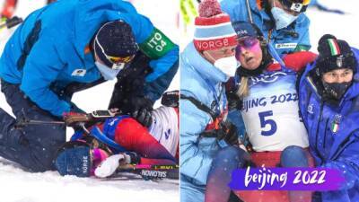 Winter Olympics biathlete Ingrid Tandrevold ordered home for tests after finish-line collapse