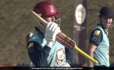Watch: Batter's "Perfect Reply" After Teammate Gets A Rude Send-Off In European Cricket League - sports.ndtv.com