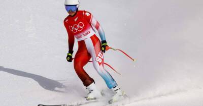 Olympics-Alpine skiing-Swiss Suter on course for gold in women's downhill