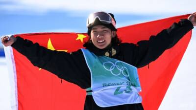 Chinese teen star Su Yiming adds Olympic snowboard gold to silver
