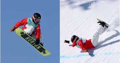 Japanese snowboarder Reira Iwabuchi almost lands best jump ever at Winter Olympics