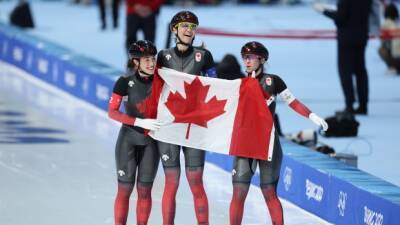Canada wins gold in women’s team pursuit speed skating at Beijing Olympics