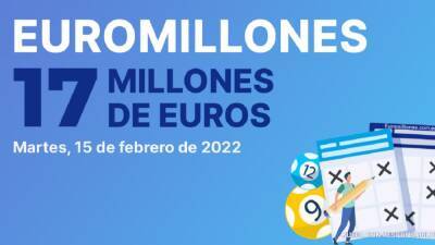 Euromillones: comprobar los resultados del sorteo de hoy, martes 15 de febrero