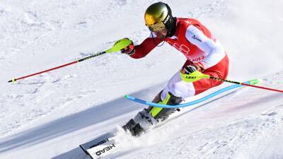 Winter Olympics 2022 - Johannes Strolz holds narrow slalom lead over Norwegian duo as Dave Ryding hopes fade