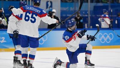 Juraj Slafkovsky - Beijing 2022: US slip up against Slovakia in ice hockey shock - rte.ie - Usa - Beijing - Slovakia