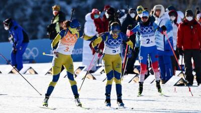 Winter Olympics 2022 - Sweden take gold as Oeberg sisters see them home in women's biathlon relay