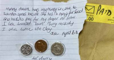 Supporters search for 6-year-old who sent heartwarming note and 26p to favourite player