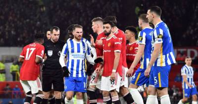 Bruno Fernandes - Anthony Elanga - Lewis Dunk - Toby Davis - Peter Bankes - Soccer-Man Utd charged for player behaviour in Brighton game - msn.com - Manchester -  Brighton