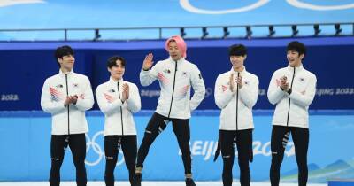 Korea's Kwak Yoongy performs BTS 'Dynamite' dance on podium - olympics.com - Beijing - North Korea