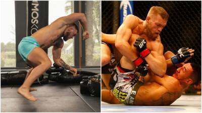 Conor Macgregor - Dustin Poirier - Conor McGregor makes best ground and pound in UFC claim - givemesport.com