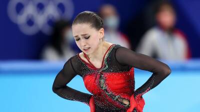 Kamila Valieva falls to miss out on medal as fellow Russian Anna Shcherbakova storms to gold