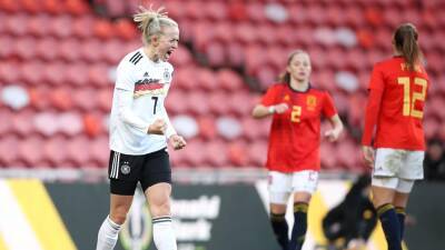 Alexia Putellas - Arnold Clark-Cup - Merle Frohms - Arnold Clark Cup 2022 - Germany snatch draw with Spain in opening match of international tournament - eurosport.com - Germany - Spain - Canada - Beijing