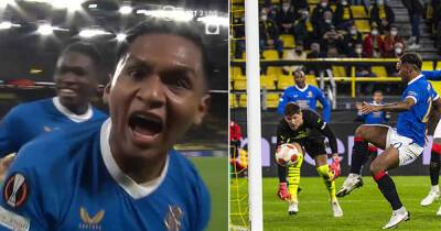 Morelos branded 'GOAT' for celebration in Rangers win at Dortmund