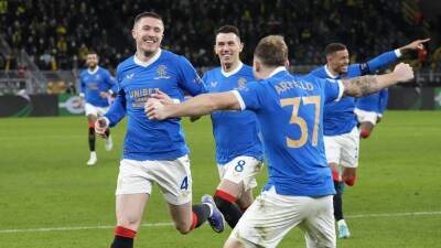 Borussia Dortmund - Alfredo Morelos - Ryan Kent - Giovanni Van-Bronckhorst - Marco Rose - Jude Bellingham - James Tavernier - John Lundstram - Joe Aribo - Rangers celebrate famous win over 'quality' Dortmund in Europa League - thenationalnews.com - Scotland