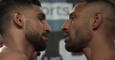 Khan vs Brook weigh-in LIVE: Boxing rivals hit the scales ahead of fight