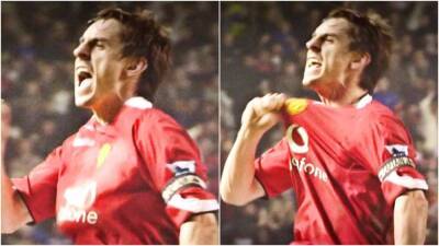 Gary Neville's Man United celebration vs Liverpool that cost him £10,000