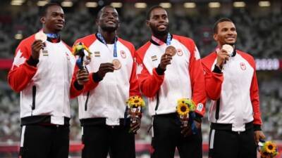 Andre De-Grasse - Aaron Brown - Canadian men's Olympic 4x100 team poised for silver after British team stripped of Tokyo medal - cbc.ca - Britain - Italy - Canada - China - Japan -  Tokyo