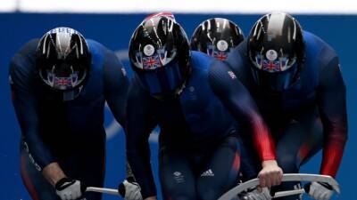 Great Britain in medal contention at the halfway mark of the four-man bobsleigh