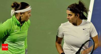 Jelena Ostapenko - Lucie Hradecka - Dubai Tennis Championships: Sania Mirza-Lucie Hradecka lose in semifinals - timesofindia.indiatimes.com - Ukraine - Usa - Czech Republic - India - Dubai - Latvia -  Sania