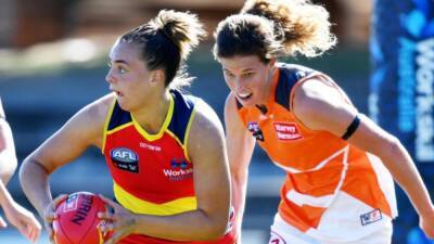 Marinoff's AFLW milestone as Crows win - 7news.com.au