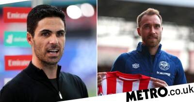 Arsenal boss Mikel Arteta says Christian Eriksen’s return is ‘great news for football’ ahead of possible Brentford debut