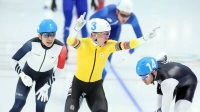 Speed skating-Belgian Swings wins gold in men's mass start - channelnewsasia.com - Belgium - Beijing - South Korea