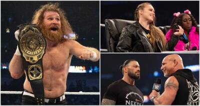 Sami Zayn - Ronda Rousey - Roman Reigns - WWE SmackDown results: Sami Zayn wins title as Roman Reigns & Goldberg come face-to-face - givemesport.com -  Jeddah