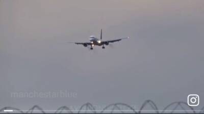 Graban el aterrador intento de aterrizaje del avión del Manchester City: acongoja verlo