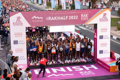 Simona Halep - Joel Embiid - Star Game - Jelena Ostapenko - Ras Al-Khaimah - Jacob Kiplimo and Girmawit Gebrzihair take gold at 2022 Ras Al-Khaimah Half Marathon - arabnews.com - Beijing - Ethiopia - Kenya - Uganda