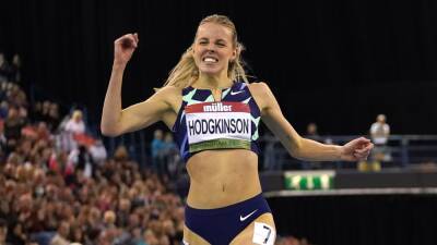 Keely Hodgkinson breaks British indoor 800m record on return to track